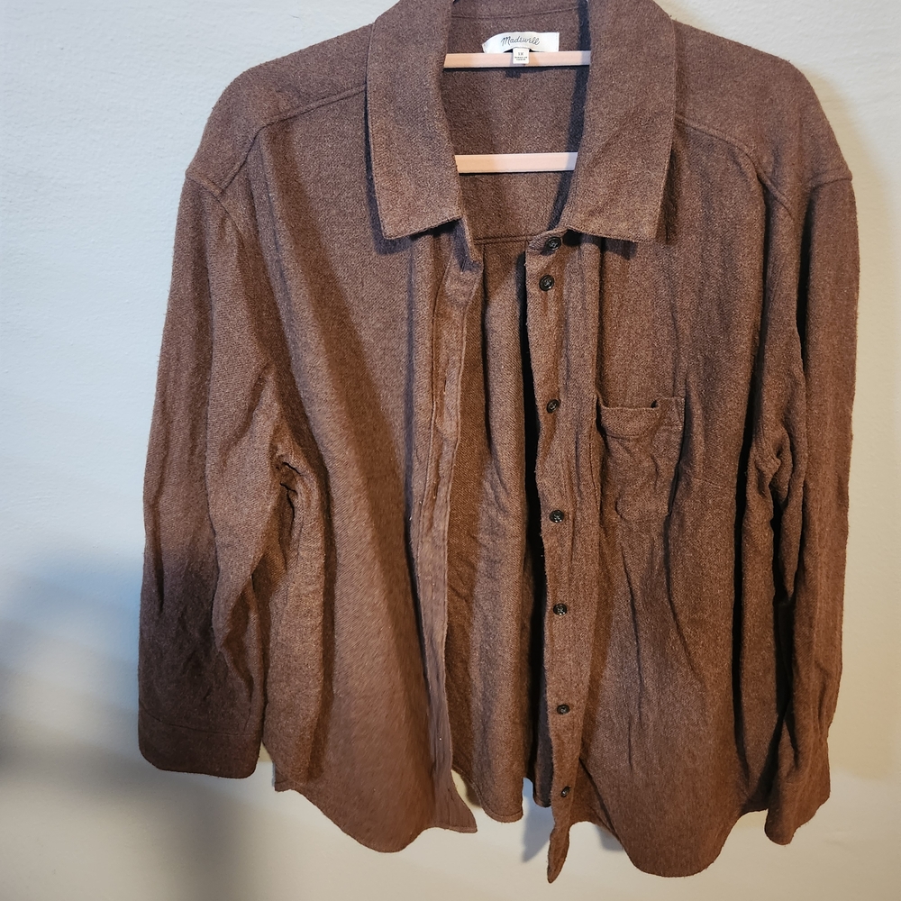 Madewell Brown Lightweight Shirt Jacket